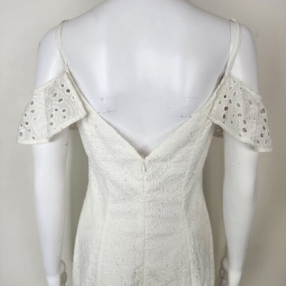 Yumi Kim Off the Shoulder Mermaid Silhouette Eyelet Maxi Dress Small - Picture 4 of 16